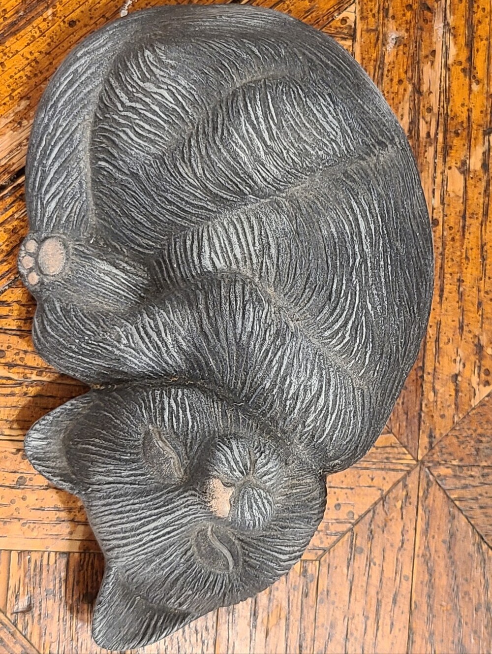 Unmarked Sleeping Kitten Cat Slip Cast Ceramic Approx 6"